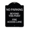 Signmission Beyond This Point Fire Access Lane Heavy-Gauge Aluminum Architectural Sign, 24" x 18", BS-1824-24327 A-DES-BS-1824-24327 - alternate 1
